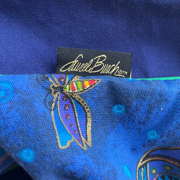 Laurel Burch Sun Sand Canine Family Blue Beach Tote Bag - Picture 4 of 12